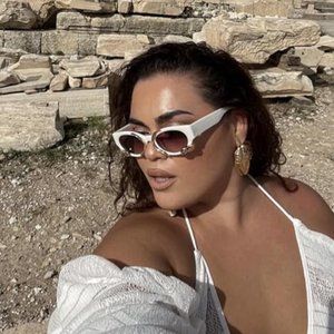 Snake white gold sunglasses